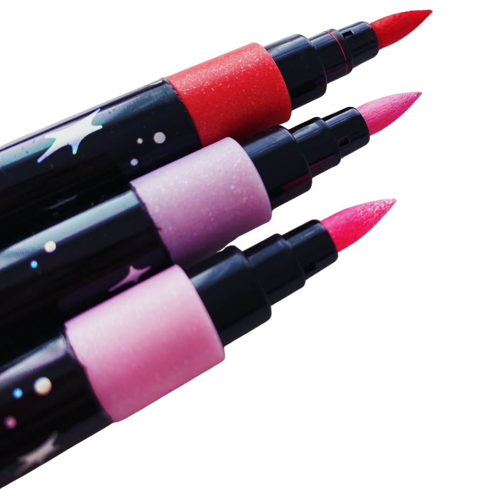 Plumones Con Glitter Punta Pincel - Set 48 Colores