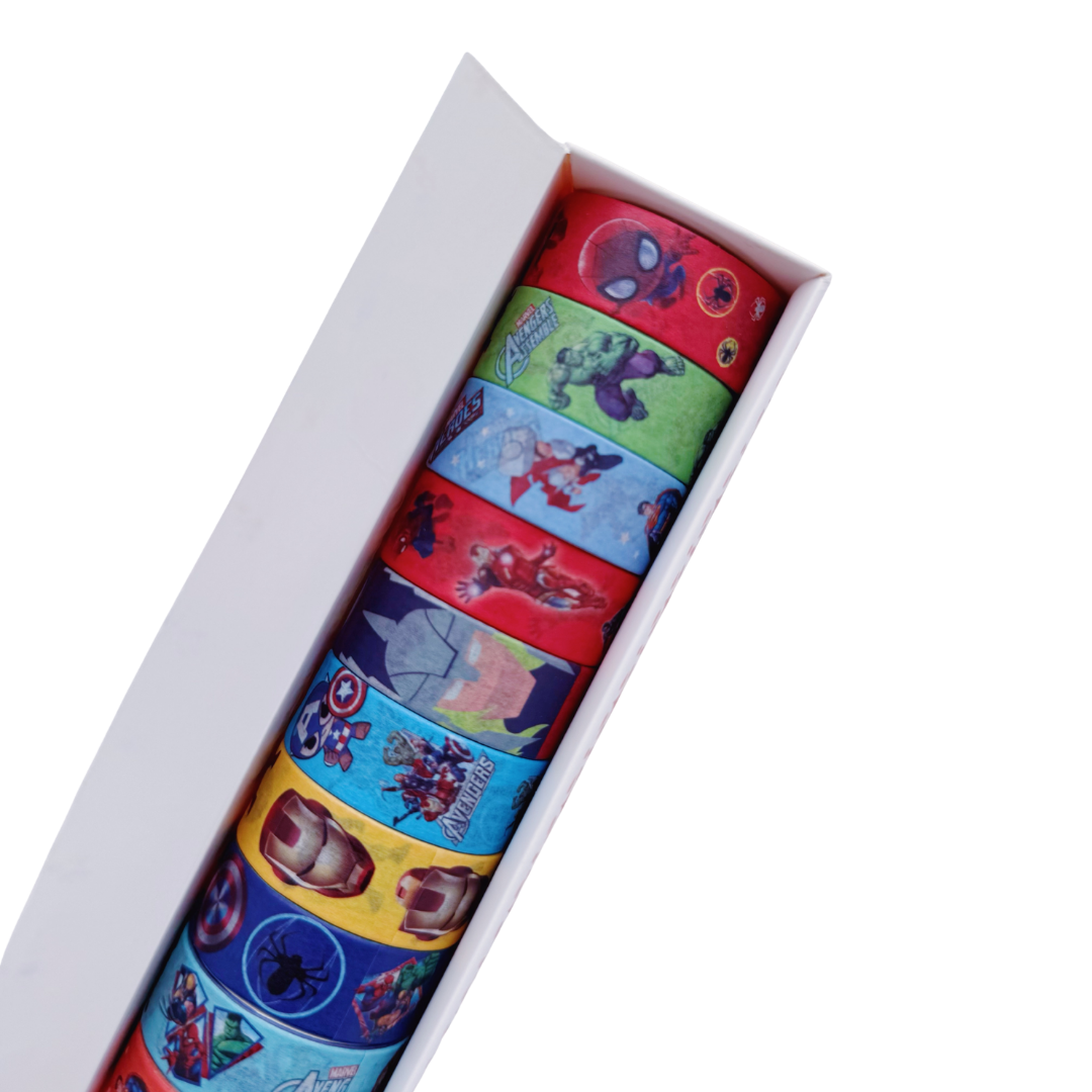 Set de WashiTapes Avengers – 10 rollos