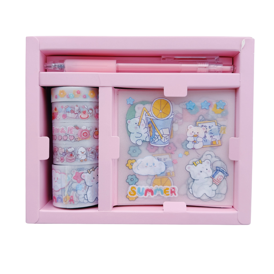 Kit de Papelería Summer Cute Day - Stickers y Washitapes