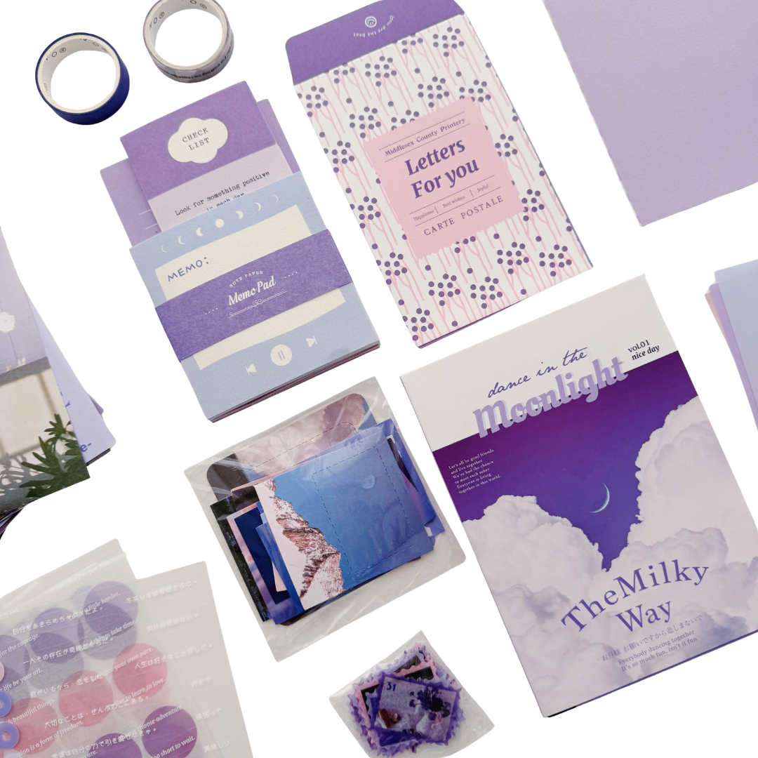 The Milky Way - Kit de Journal - Stickers, Papel Decorado y Washitapes