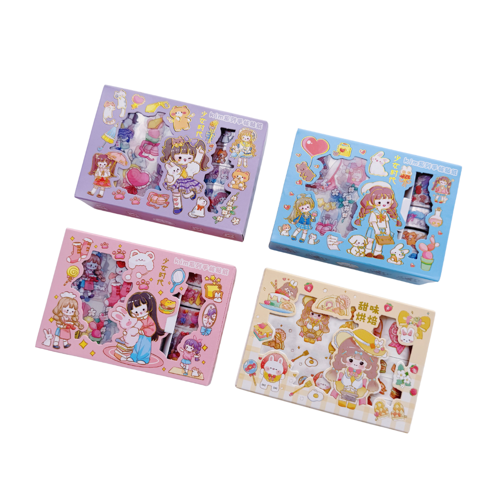 Kit de Washi Tapes y Stickers Kawaii – Modelos Sorpresa