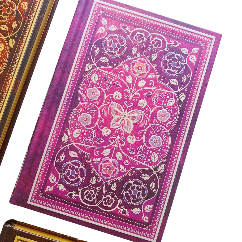 Libreta Hojas Decoradas Mariposa Con Textura