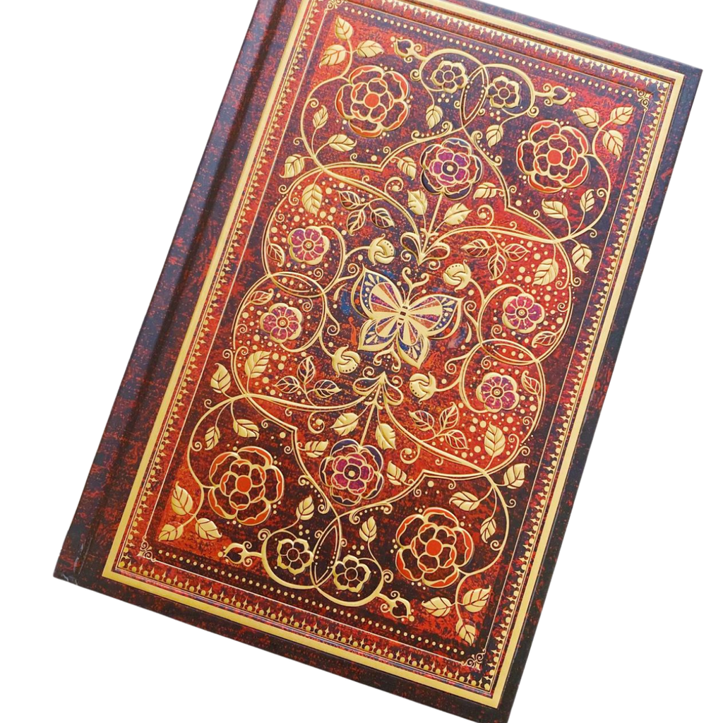 Libreta Hojas Decoradas Mariposa Con Textura