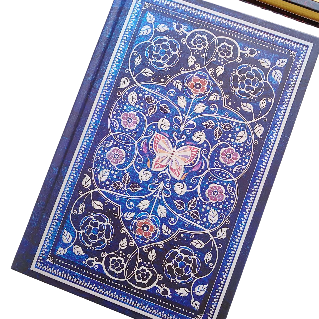 Libreta Hojas Decoradas Mariposa Con Textura