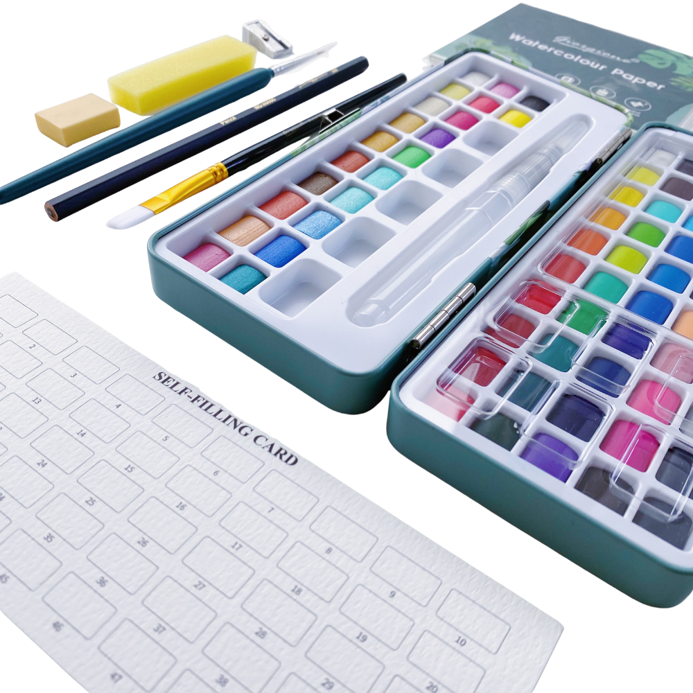 Acuarela Profesional Giorgione - 72 Colores Metálicos y Básicos