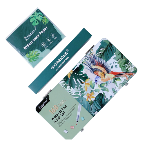 Acuarela Profesional Giorgione - 168 Colores Metálicos y Básicos