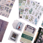 Plants Paradise - Kit de Journal - Stickers, Papel Decorado y Washitapes