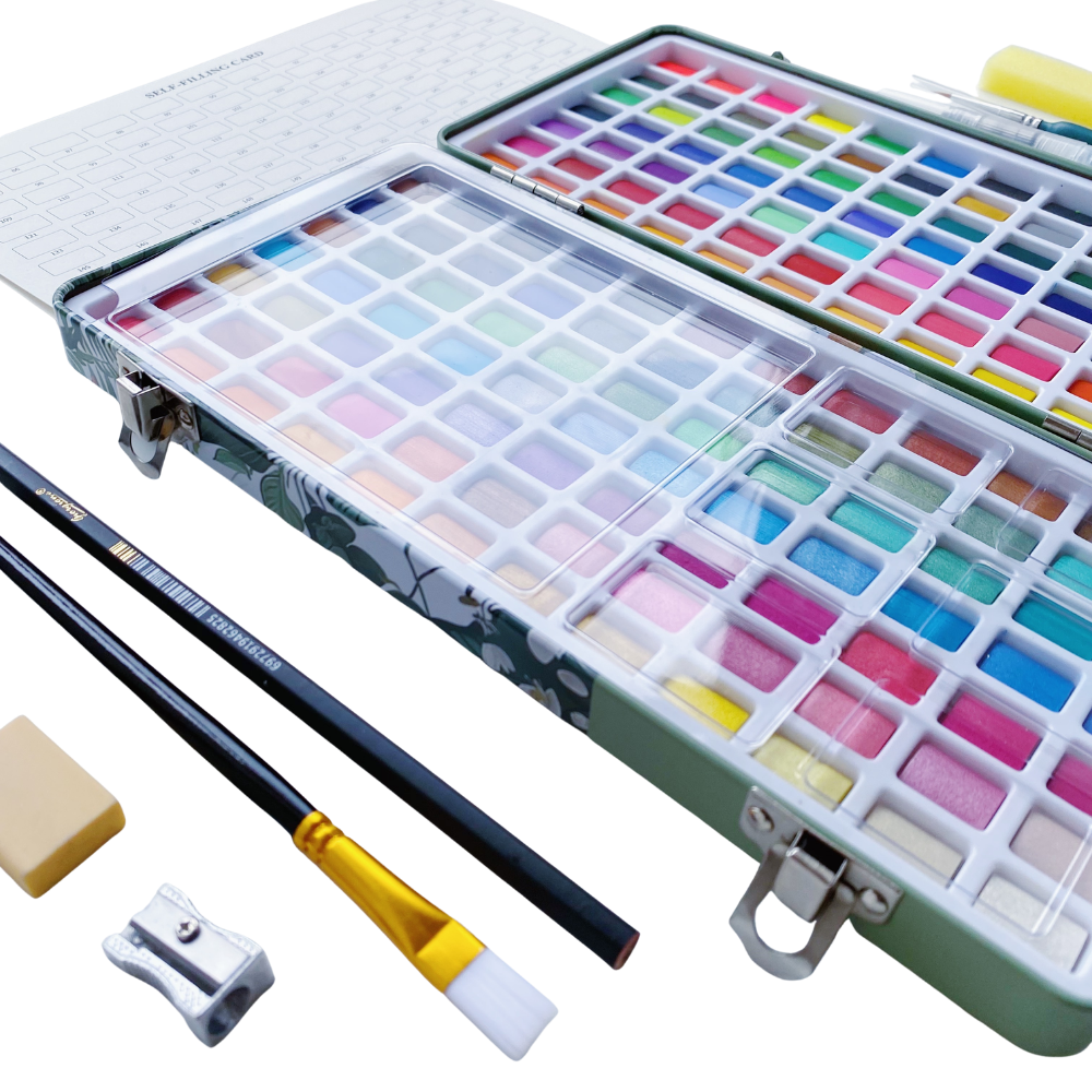Acuarela Profesional Giorgione - 168 Colores Metálicos y Básicos