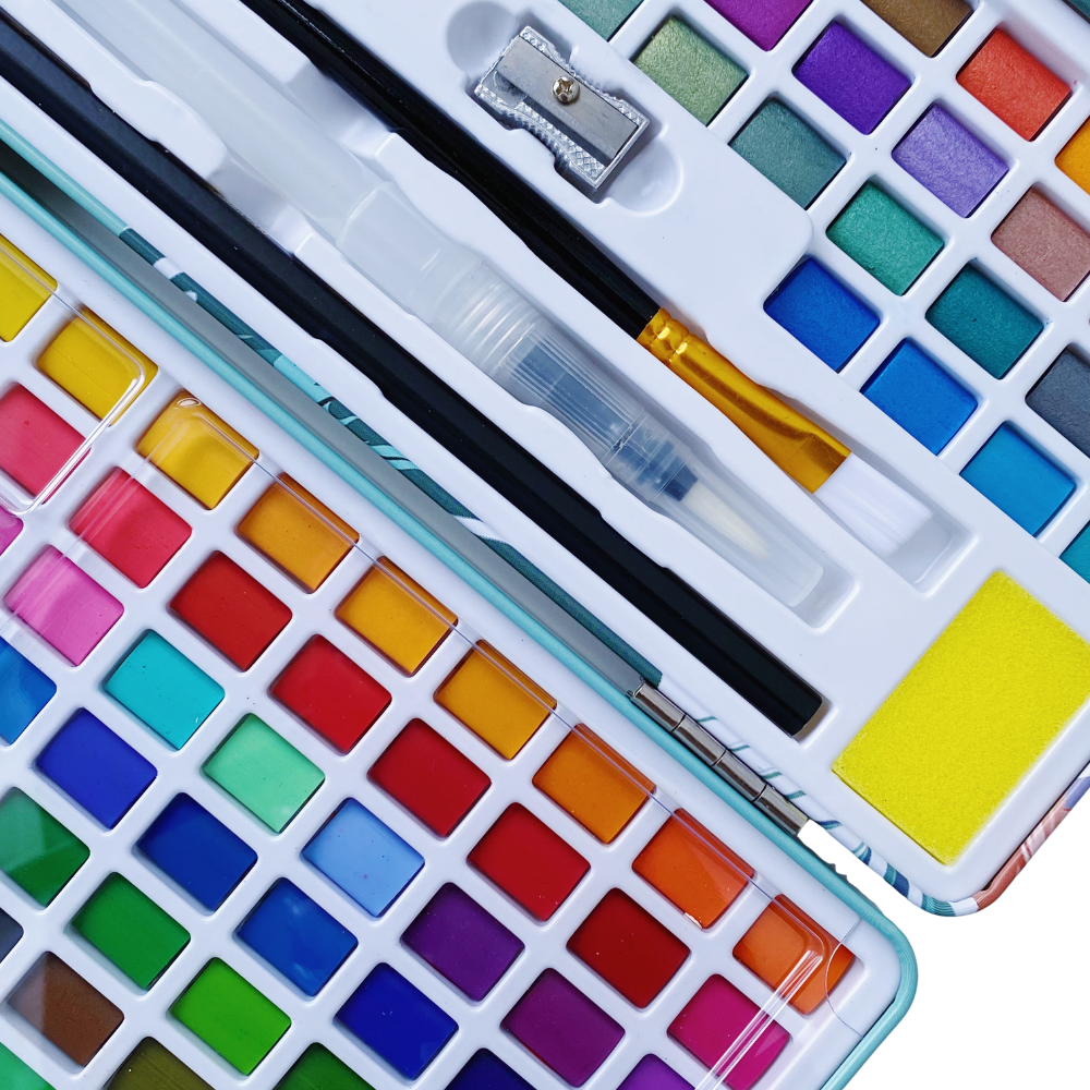 Acuarela Profesional Giorgione - 128 Colores Metálicos y Básicos