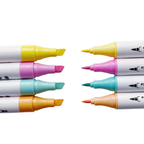 Plumones Acrílicos Doble Punta - Set Pastel 24 Colores