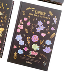 Libreta Hojas Decoradas Flower Marco Negro
