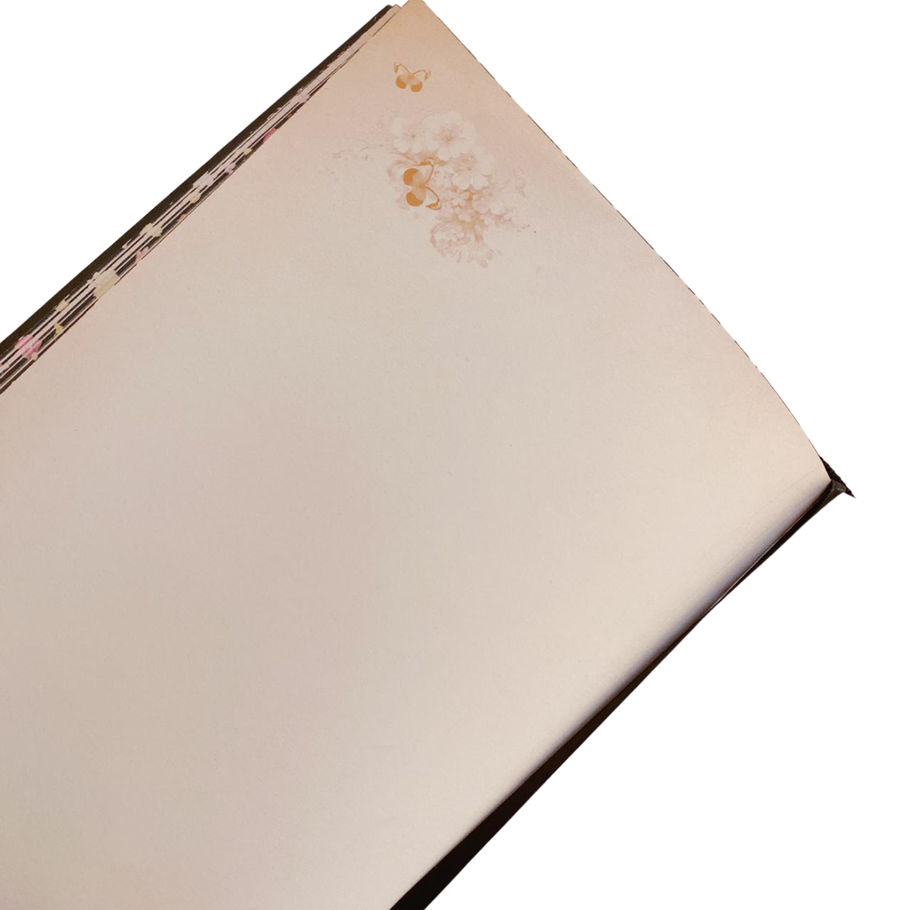 Libreta Hojas Decoradas Flower Marco Negro