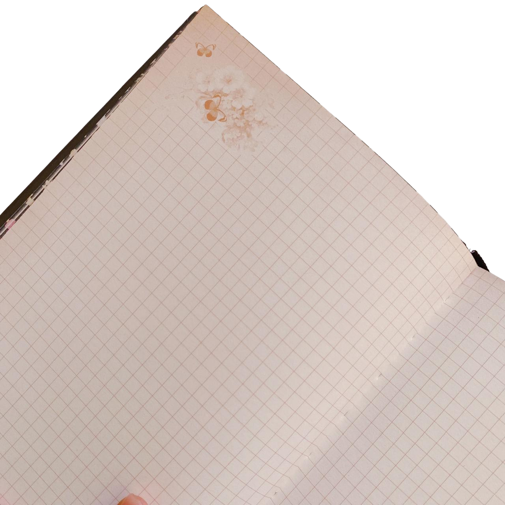 Libreta Hojas Decoradas Flower Marco Negro