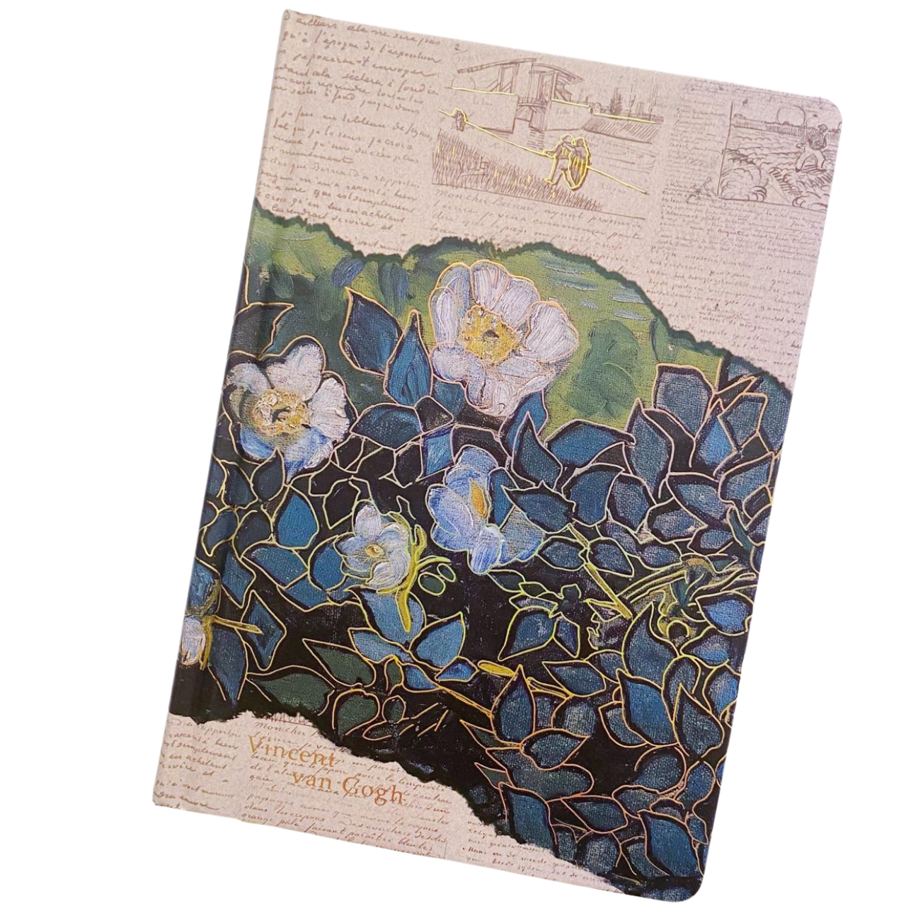 Libreta Van Gogh Hojas Decorada Con Foil