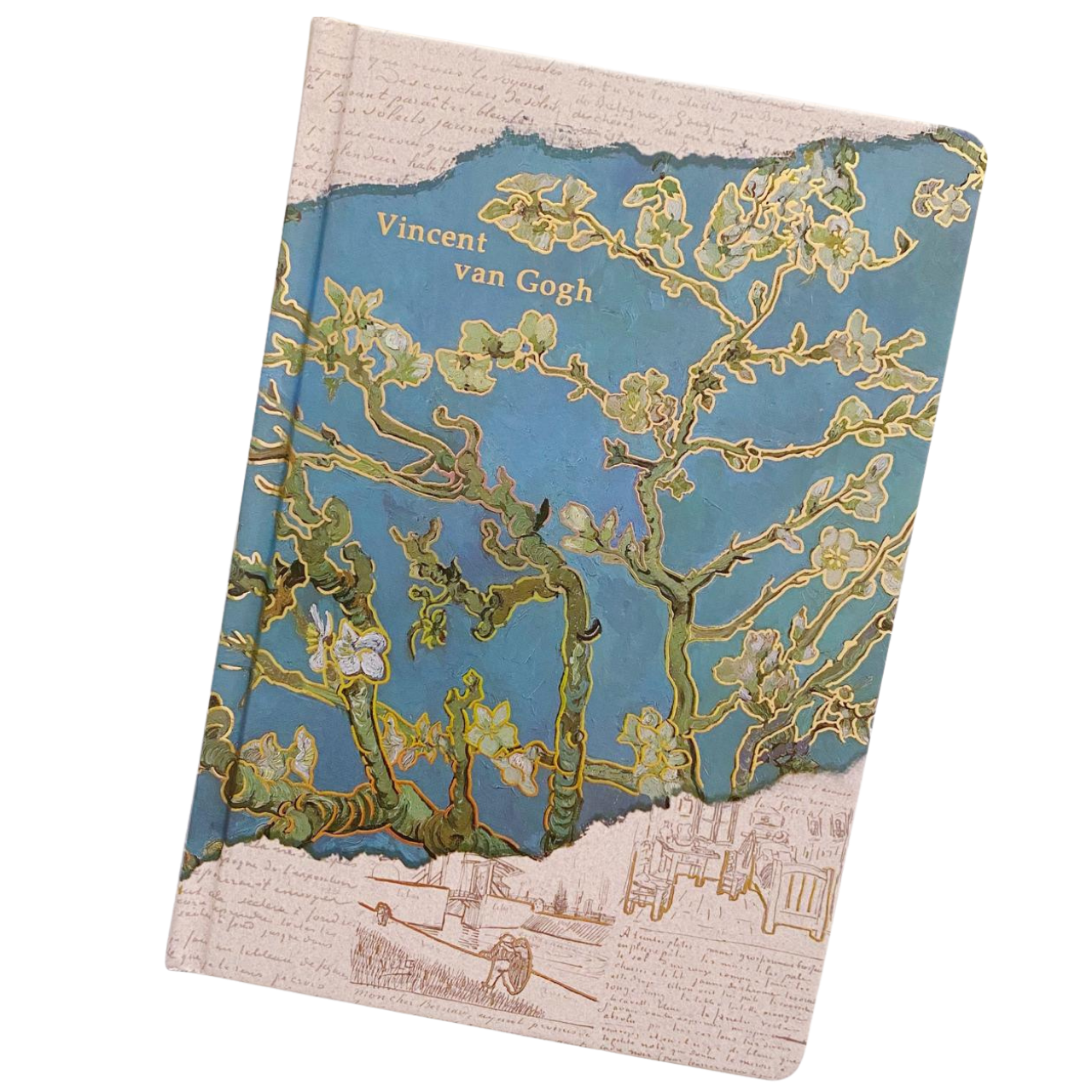 Libreta Van Gogh Hojas Decorada Con Foil