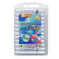 Plumones Acrílicos Doble Punta - Set Metalicos 24 Colores