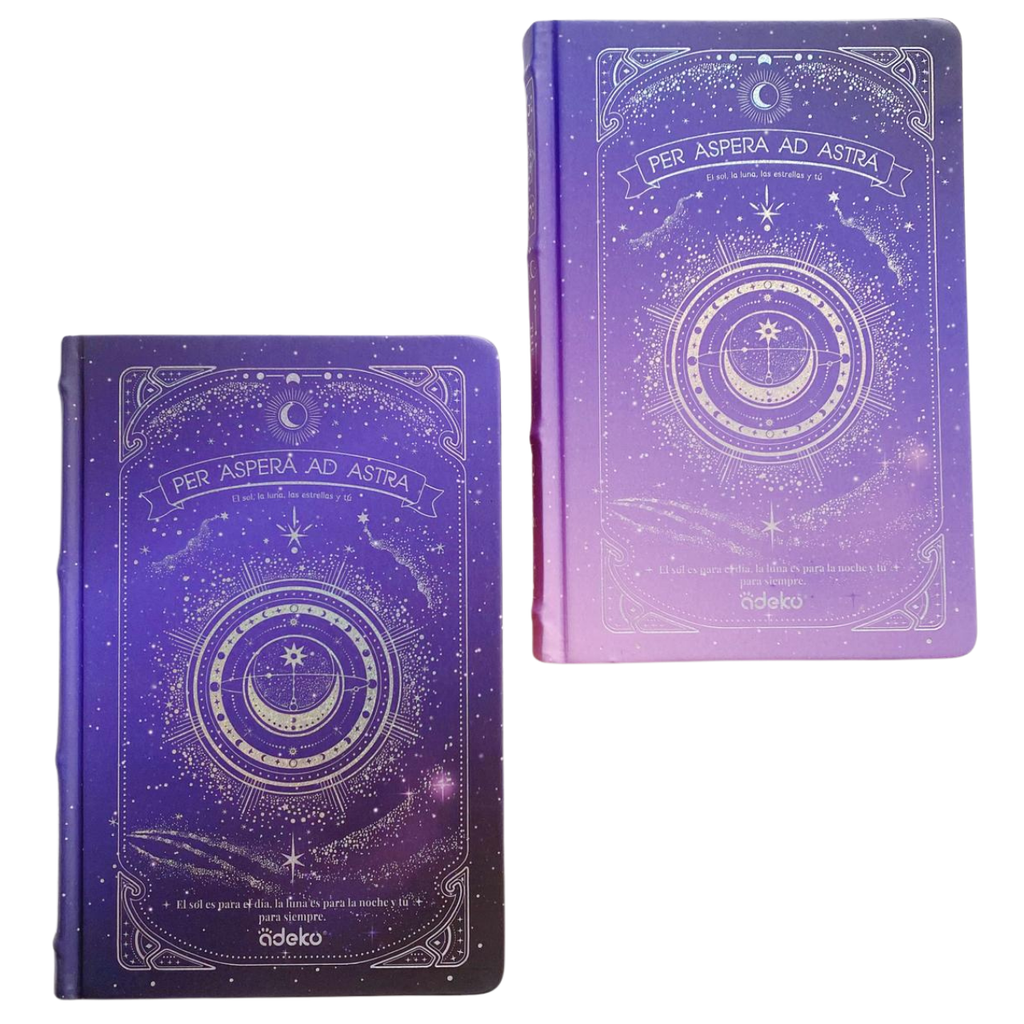 Libreta De Hojas Decoradas Per Aspera Ad Astral