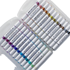 Plumones Acrílicos Doble Punta - Set Metalicos 24 Colores