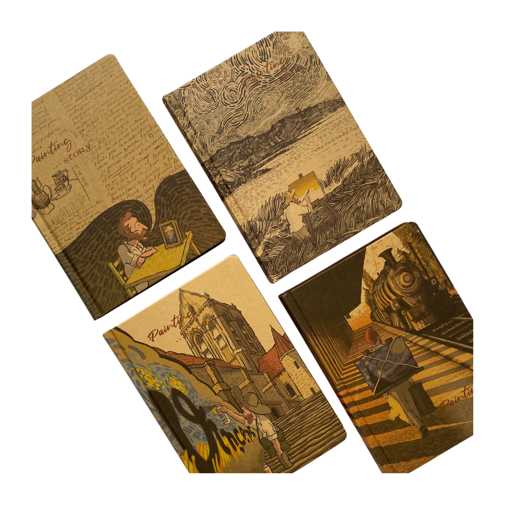 Libreta con Portada Van Gogh y Hojas Kraft