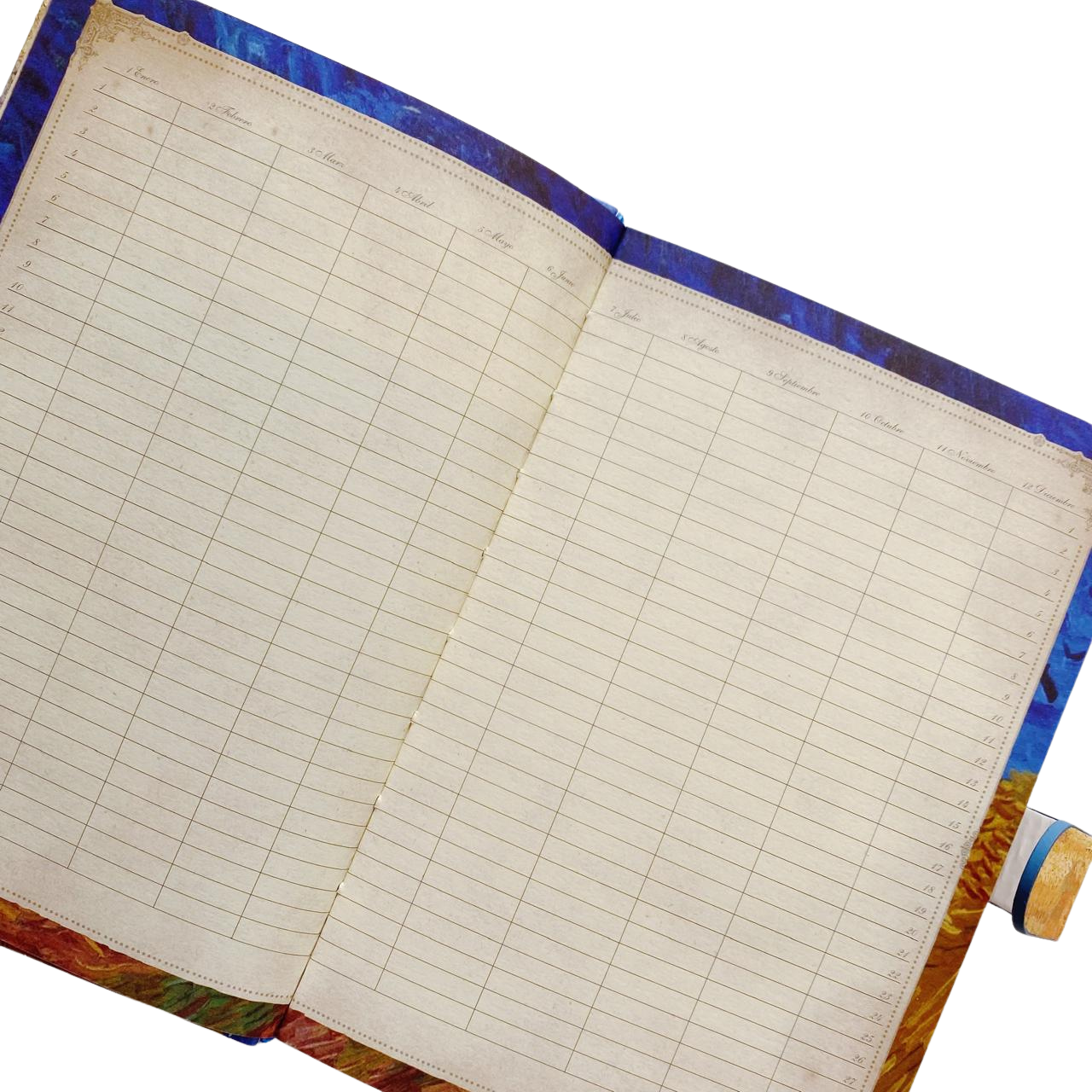 Libreta Van Gogh Hojas Decoradas Y Kraft Vintage