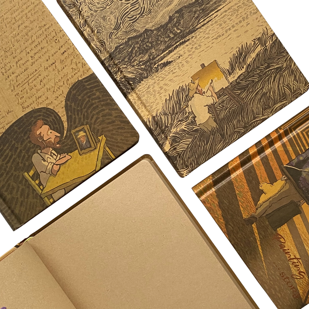 Libreta con Portada Van Gogh y Hojas Kraft