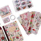 Letter From Flowers - Kit de Journal - Stickers, Papel Decorado y Washitapes