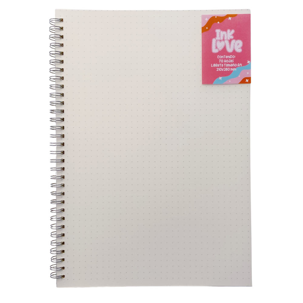 Libreta Pasta Transparente Puntos