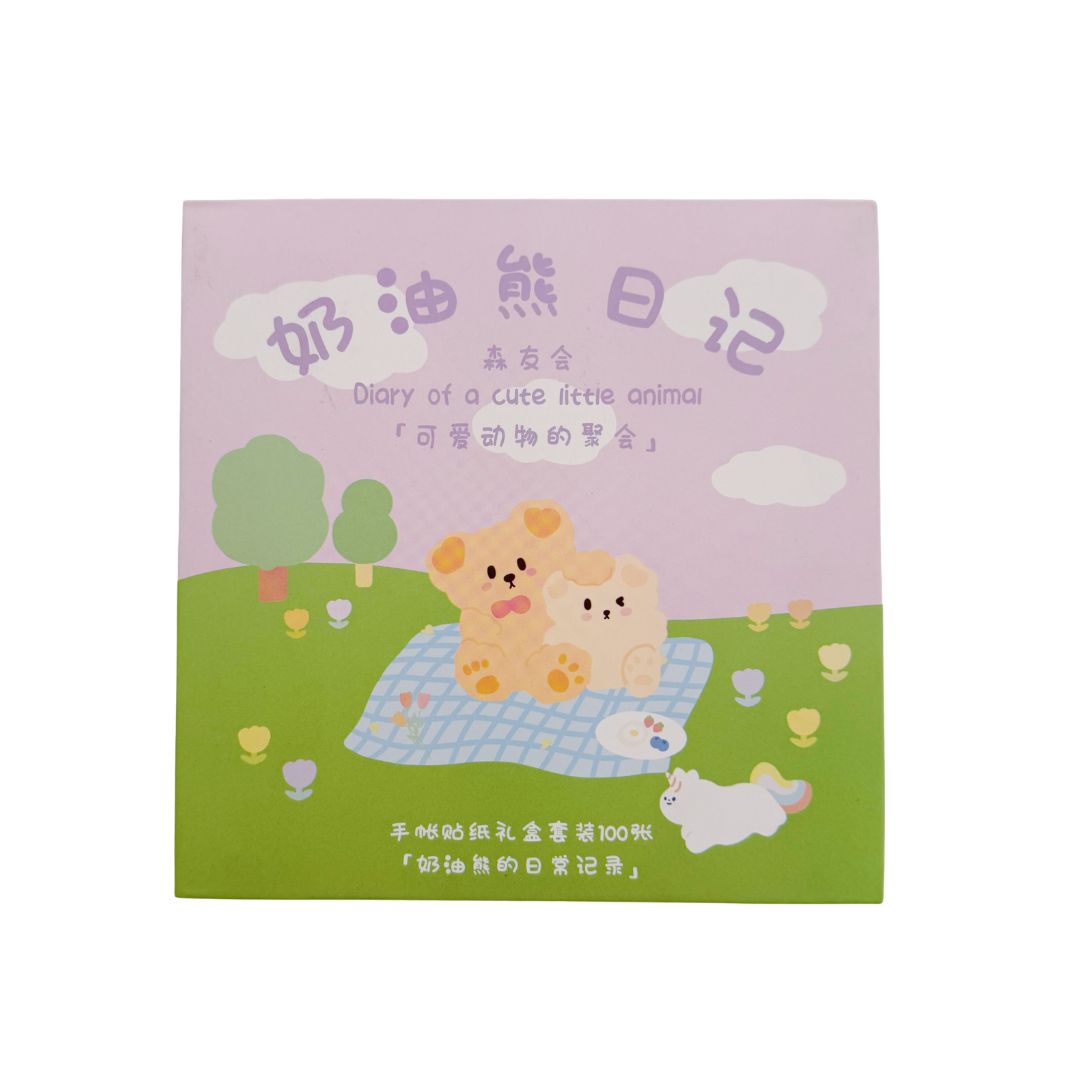 Stickers Acetato Ositos Kawaii - 100 Piezas