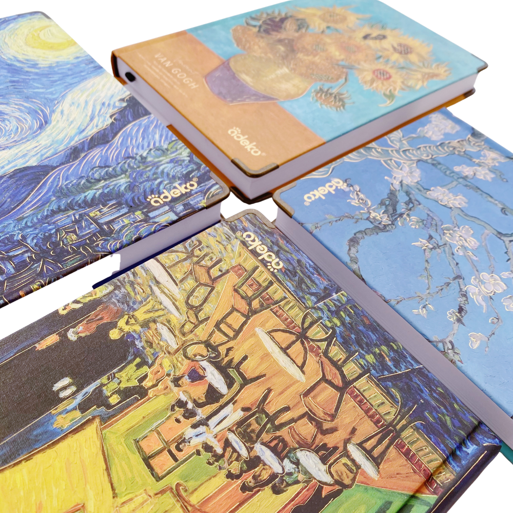 Libreta Sketchbook Van Gogh Con Foil Hojas Blancas