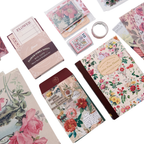Letter From Flowers - Kit de Journal - Stickers, Papel Decorado y Washitapes