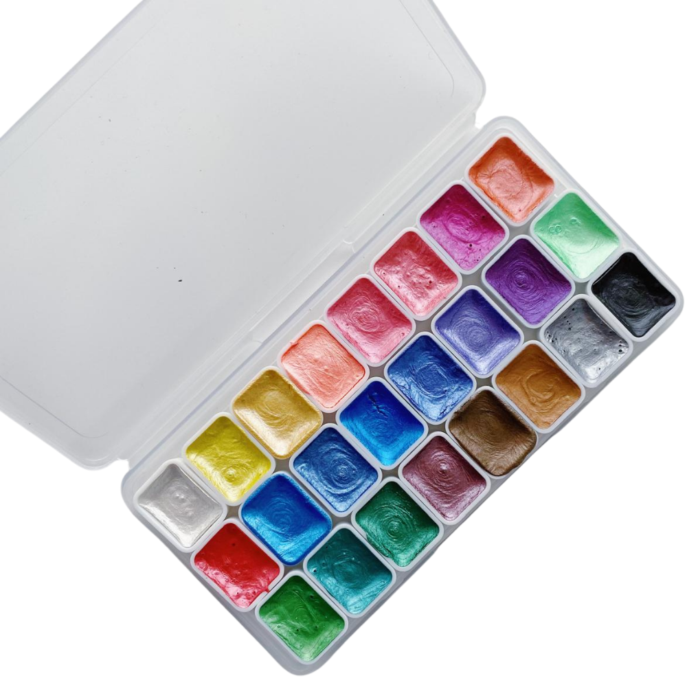Acuarelas 24 Colores Metálicos