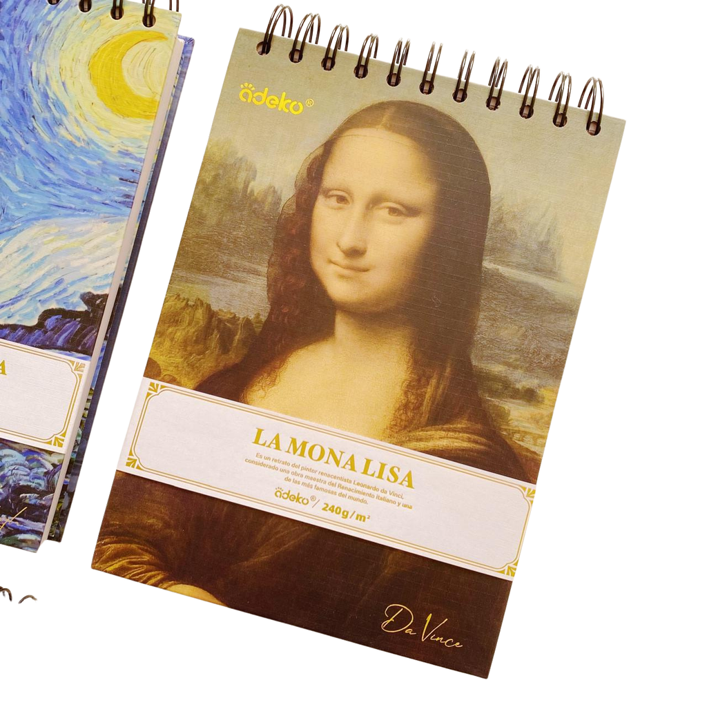 Libreta Sketchbook Van Gogh Arillo 240g Hojas Blancas