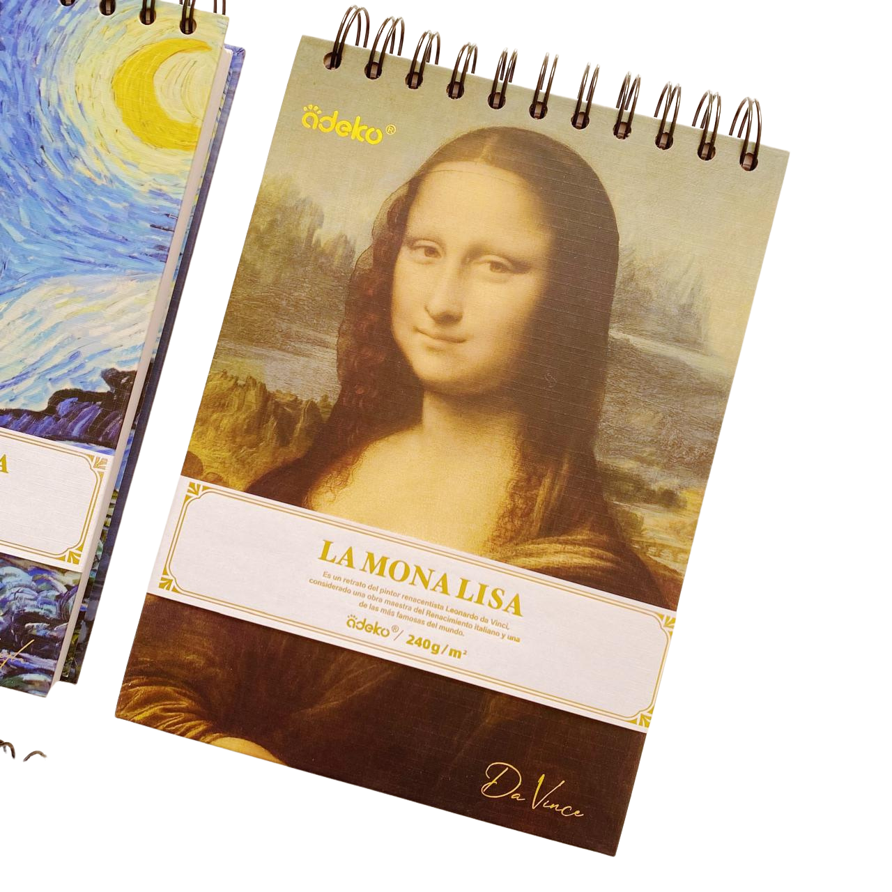 Libreta Sketchbook Van Gogh Arillo 240g Hojas Blancas