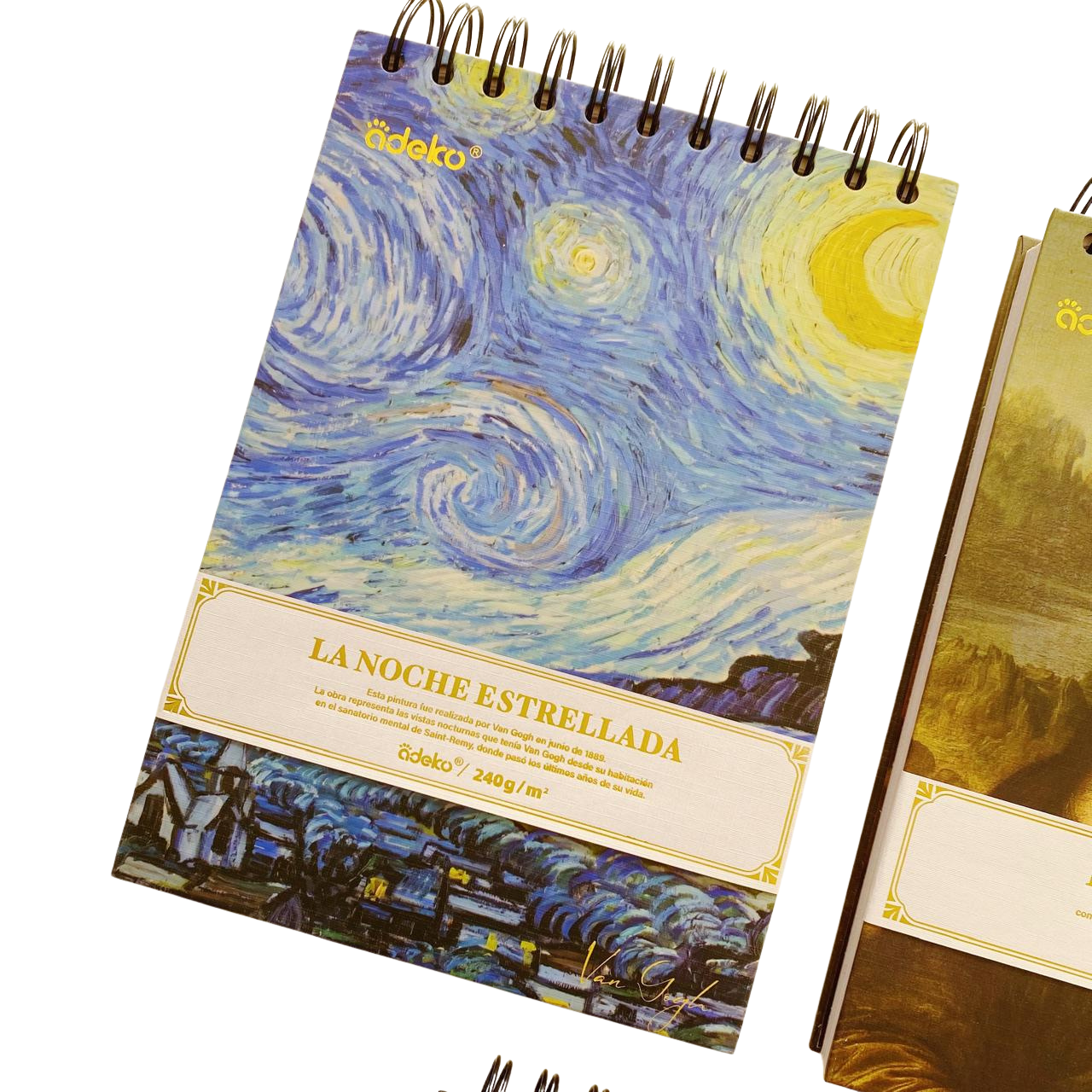 Libreta Sketchbook Van Gogh Arillo 240g Hojas Blancas