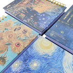 Libreta Fancés Hojas De Cuadros Van Gogh Foil