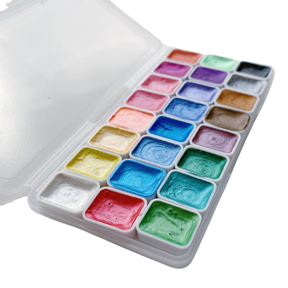 Acuarelas 24 Colores Metálicos