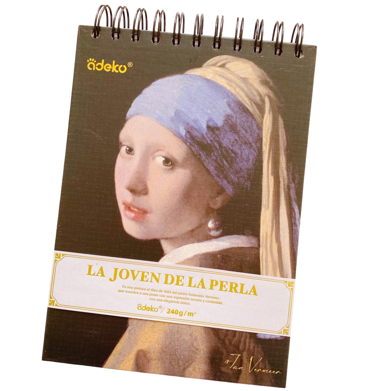 Libreta Sketchbook Van Gogh Arillo 240g Hojas Blancas