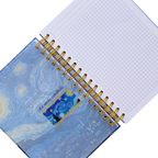 Libreta Fancés Hojas De Cuadros Van Gogh Foil