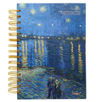 Libreta Fancés Hojas De Cuadros Van Gogh Foil