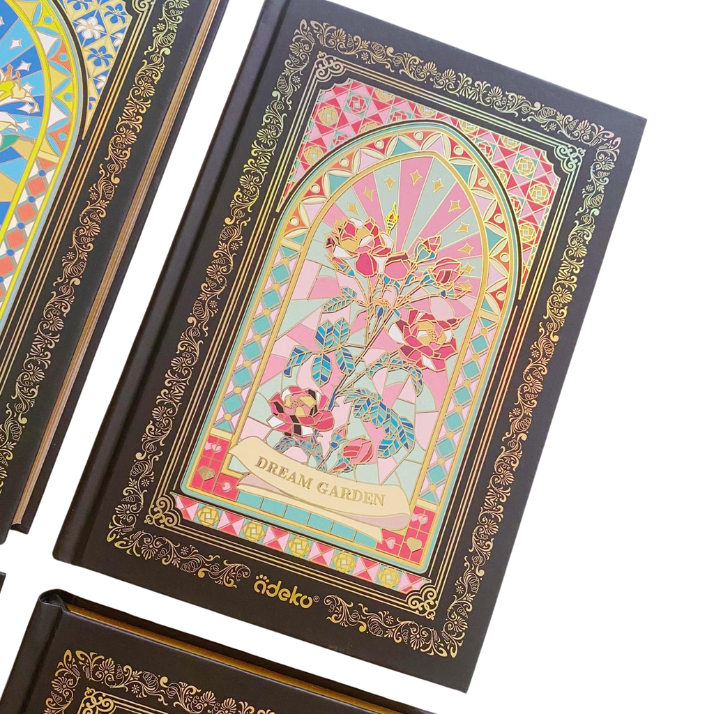 Libreta Hojas Decoradas Dream Garden Marco Dorado
