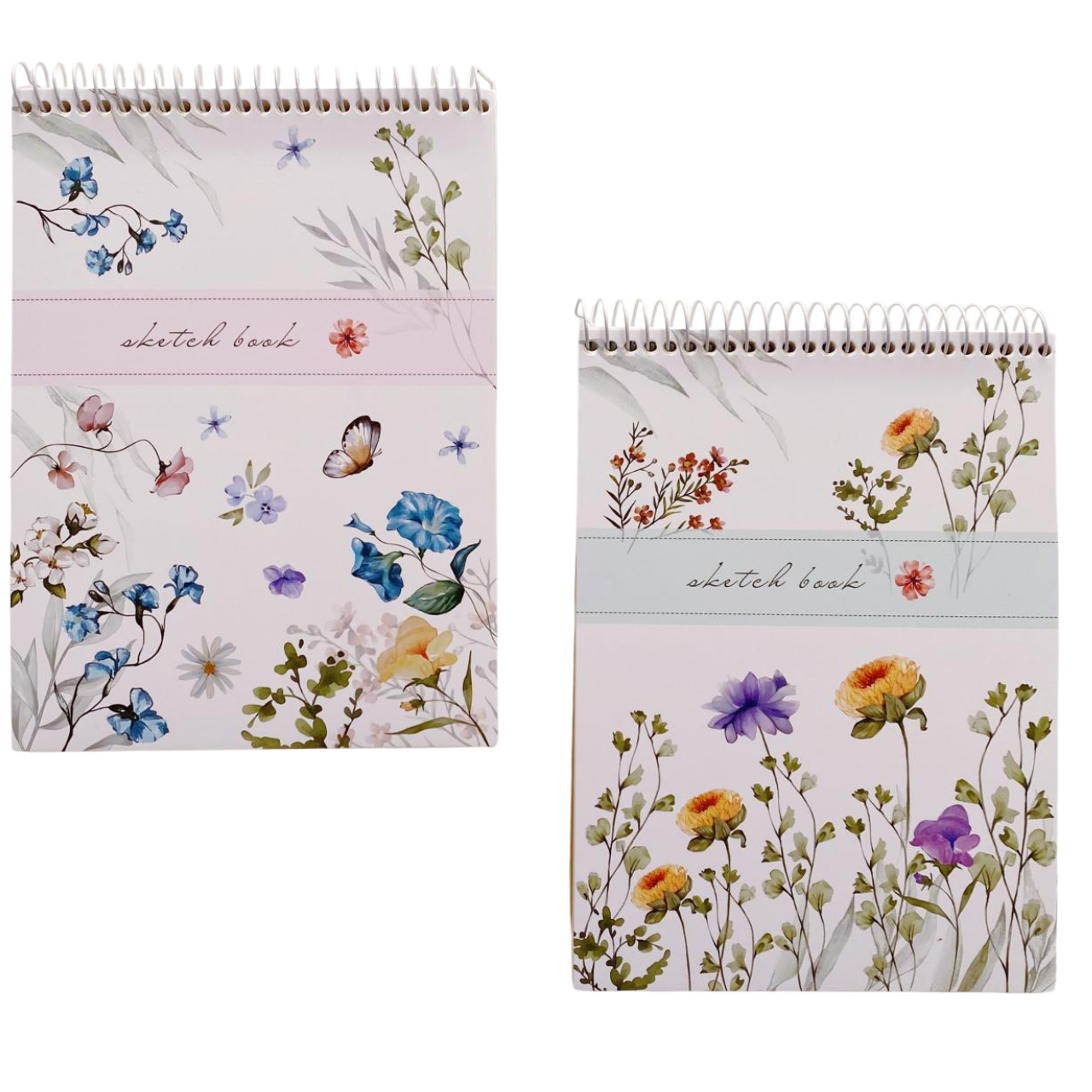 Libreta Sketchbook Hojas Blancas Flower World