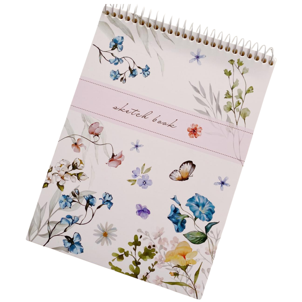 Libreta Sketchbook Hojas Blancas Flower World