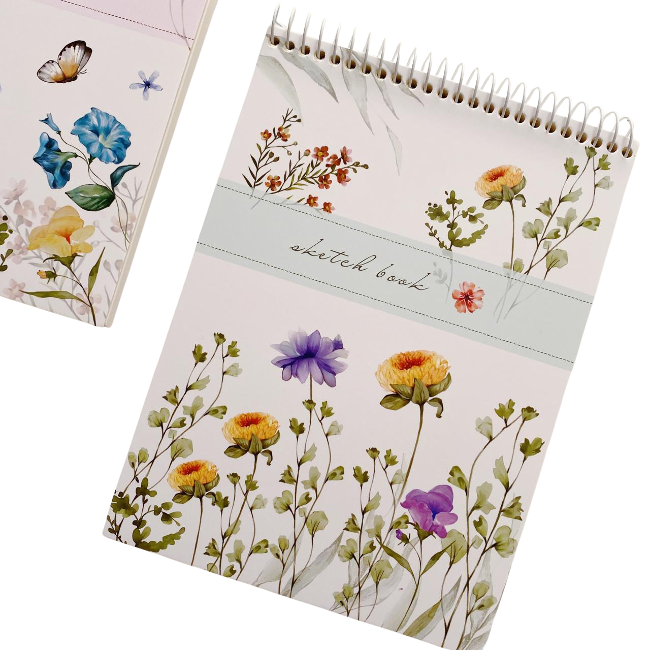 Libreta Sketchbook Hojas Blancas Flower World