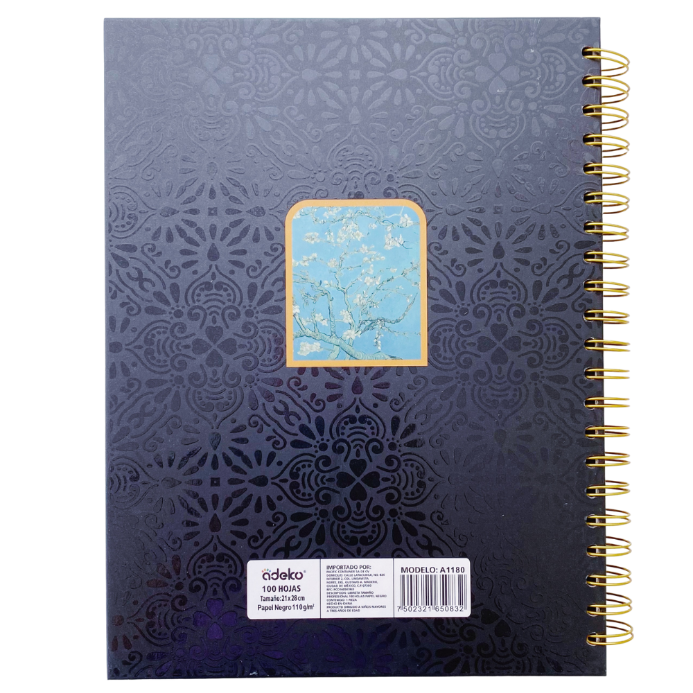 Libreta Hojas Negras - Profesional Van Gogh