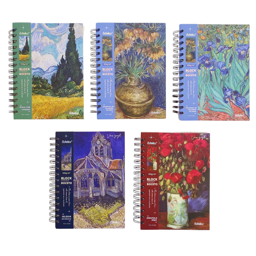 Libreta Sketchbook Hojas Blancas Van Gogh A5