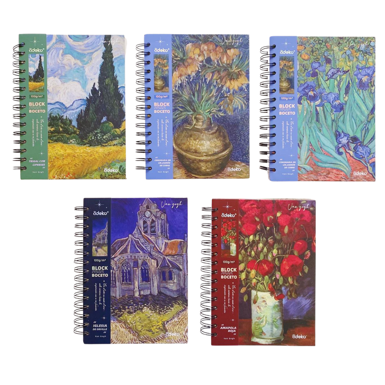 Libreta Sketchbook Hojas Blancas Van Gogh A5