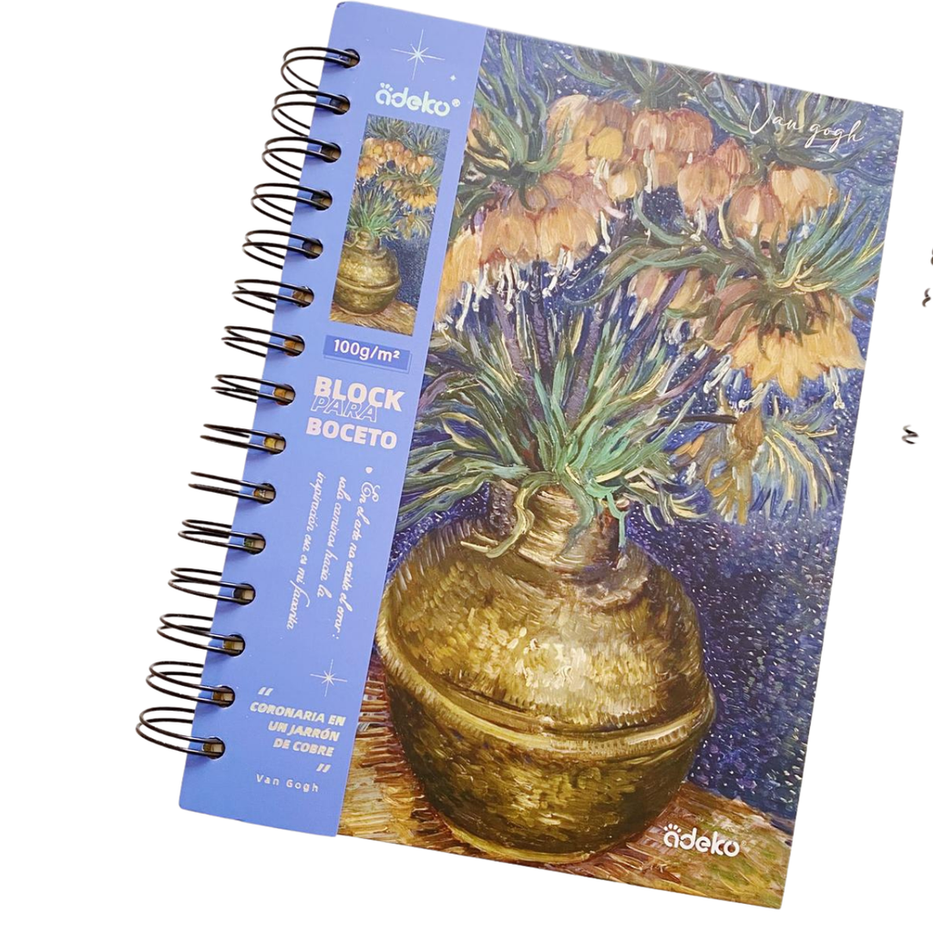Libreta Sketchbook Hojas Blancas Van Gogh A5