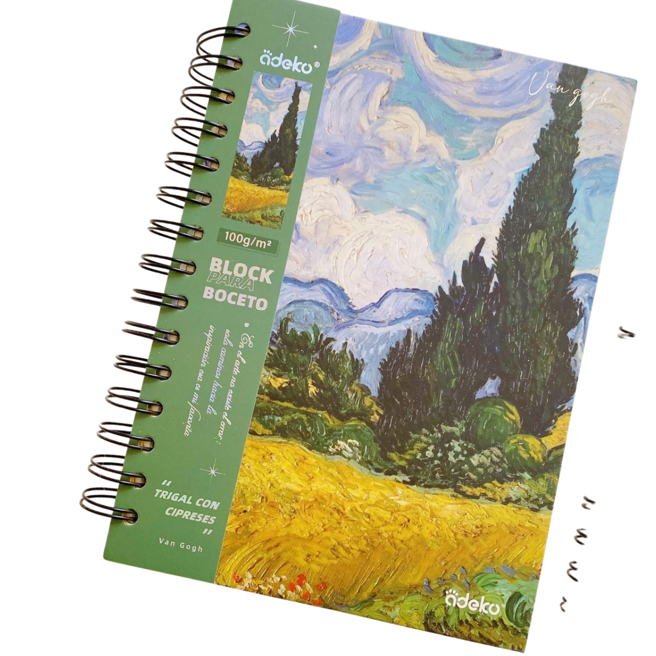 Libreta Sketchbook Hojas Blancas Van Gogh A5