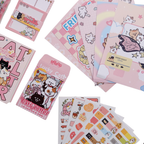Cat's Letter - Kit de Journal - Stickers, Papel Decorado y Washitapes