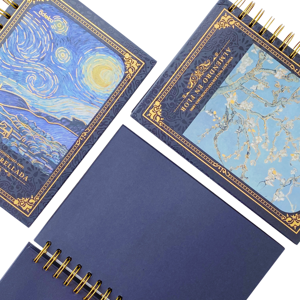 Libreta Hojas Negras - Francés Van Gogh